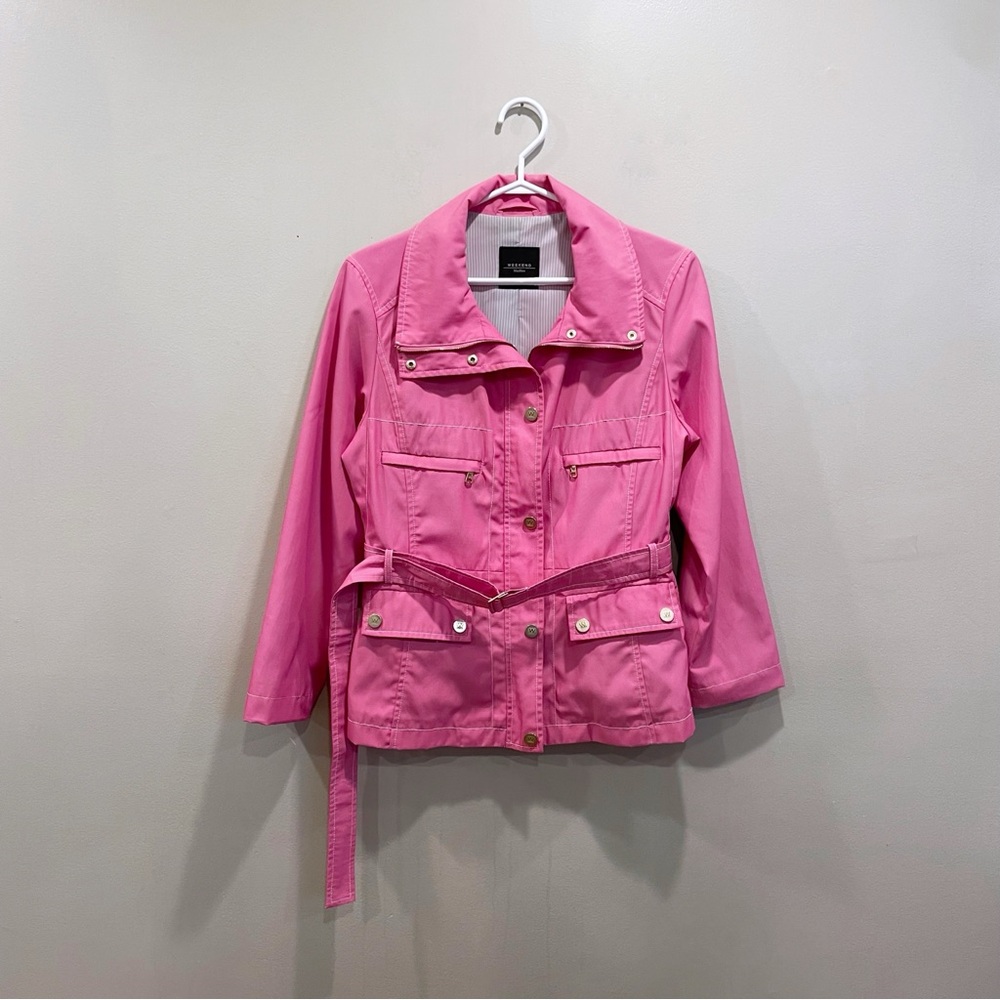 MaxMara Weekend Pink Belted Jacket - Picture 1 of 13